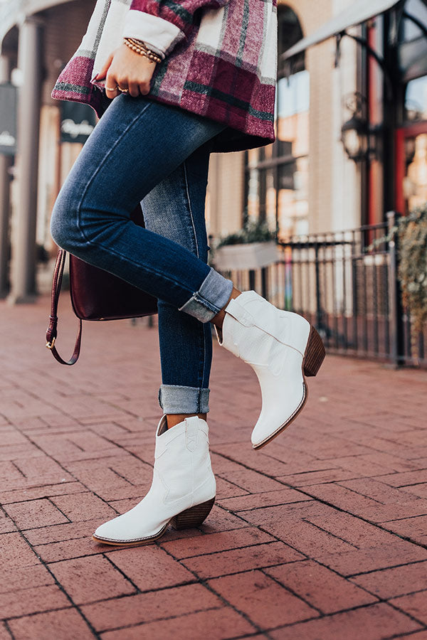 The Ludette Faux Leather Cowboy Boot Image - 1