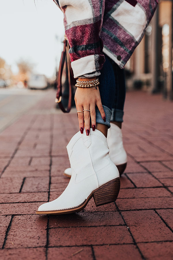 The Ludette Faux Leather Cowboy Boot Image - 3