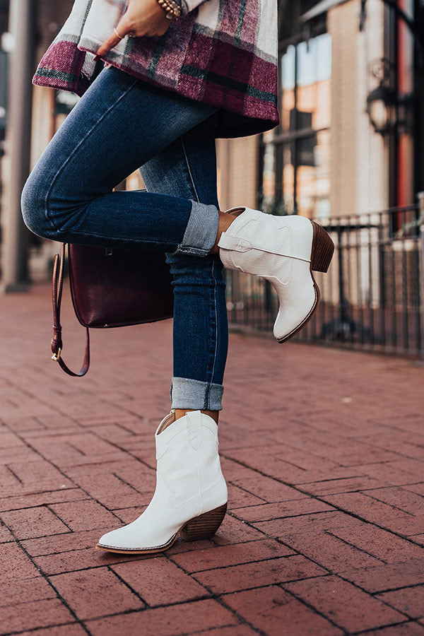 The Ludette Faux Leather Cowboy Boot Image - 4