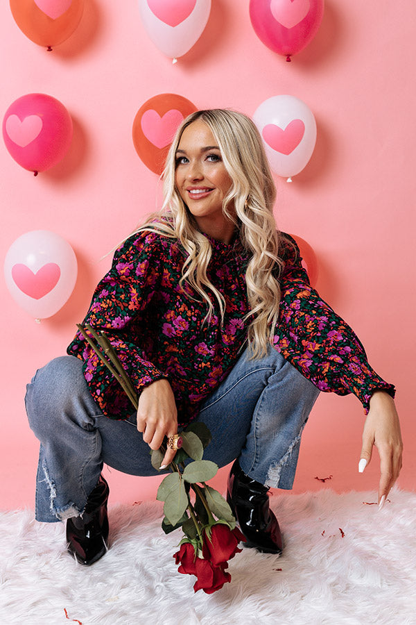 Make It Magical Floral Shift Top Image - 2