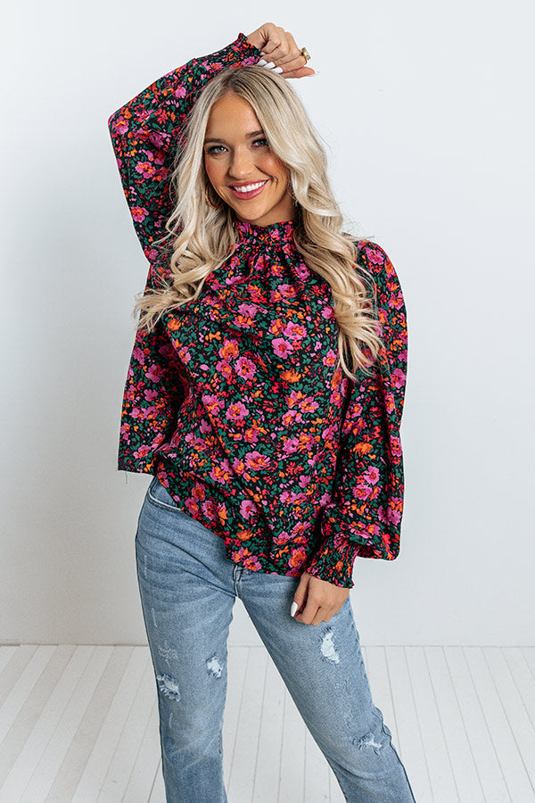 Make It Magical Floral Shift Top Image - 5