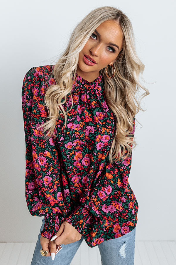 Make It Magical Floral Shift Top Image - 3