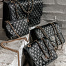 Fashionable Favor 4 In One Quilted Bag Set In Black Image - 1