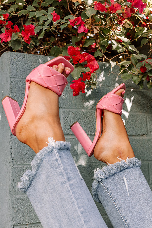 The Polliana Faux Leather Heel In Pink