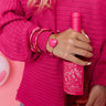 The Pink Heart Bangle Bracelet Image - 1
