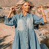 Glorious Afternoon Chambray Dress In Medium Wash Image - 1