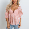 Wine Lover Babydoll Top In Pink Image - 1