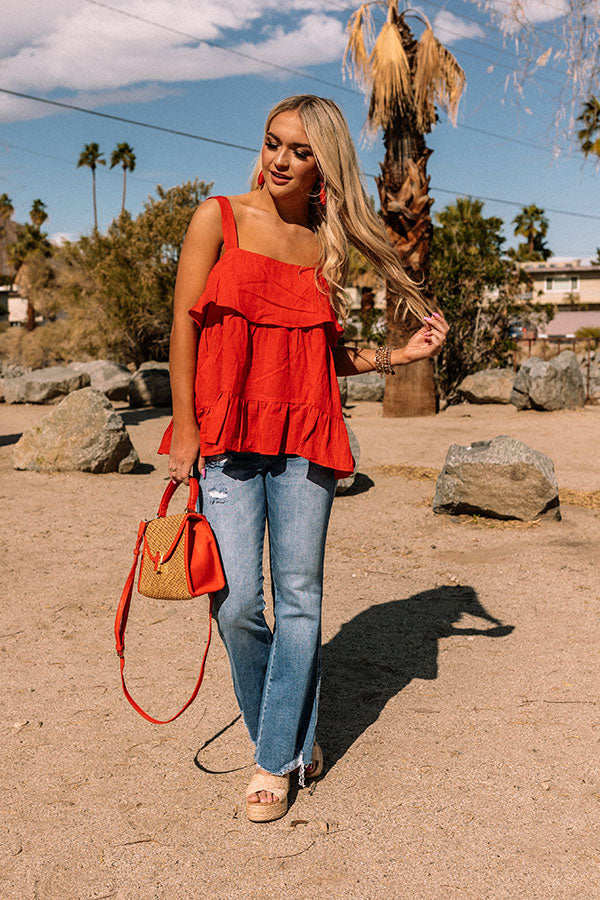 Right On Trend Shift Tank In Red Image - 5
