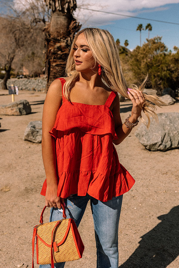 Right On Trend Shift Tank In Red Image - 3