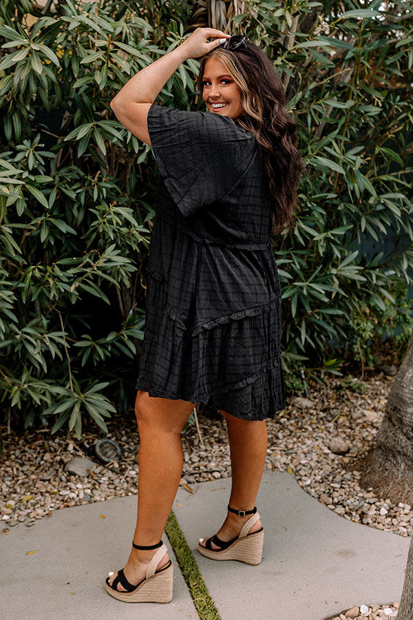 Super Chic Babydoll Dress In Black Curves Image - 3