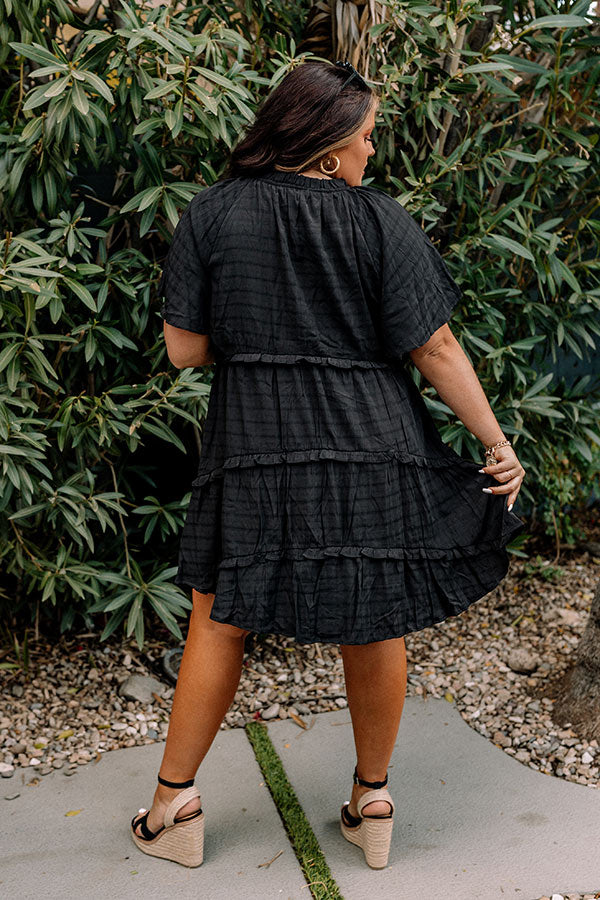 Super Chic Babydoll Dress In Black Curves Image - 4