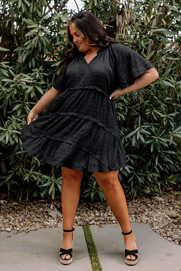 Super Chic Babydoll Dress In Black Curves Image - 1