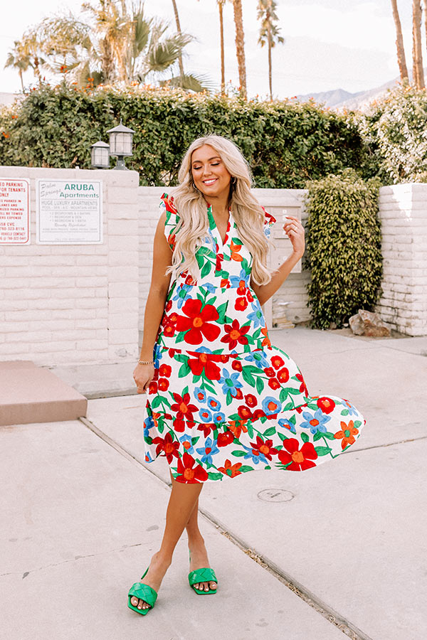 Forever Dreaming Floral Midi In White Image - 2