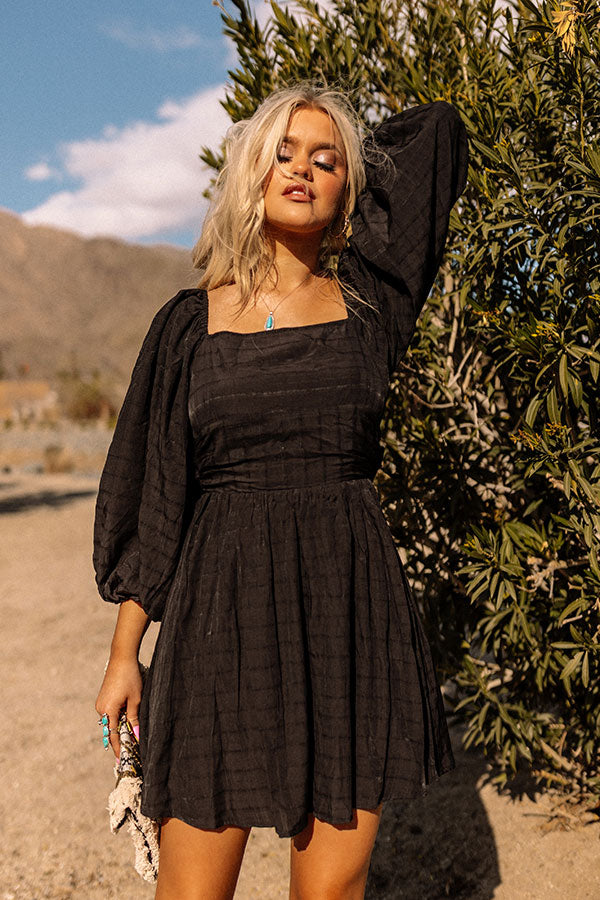 Just A Kiss Off Shoulder Dress In Black Image - 3