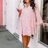Beyond Chic Babydoll Dress In Blush Curves Image - 1