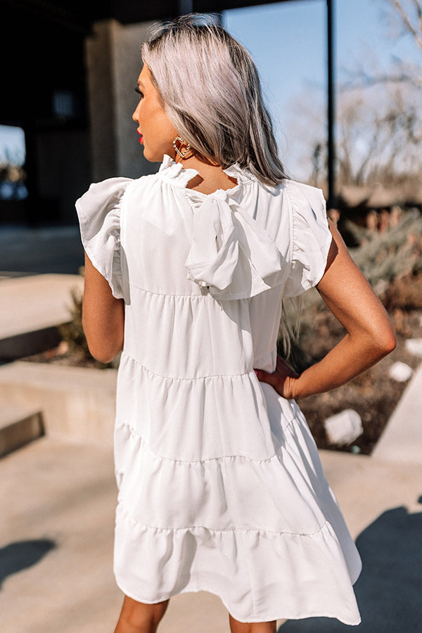 Walking Downtown Shift Dress In White Image - 5