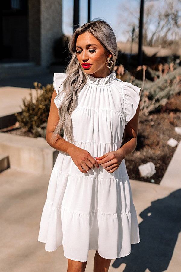 Walking Downtown Shift Dress In White Image - 2