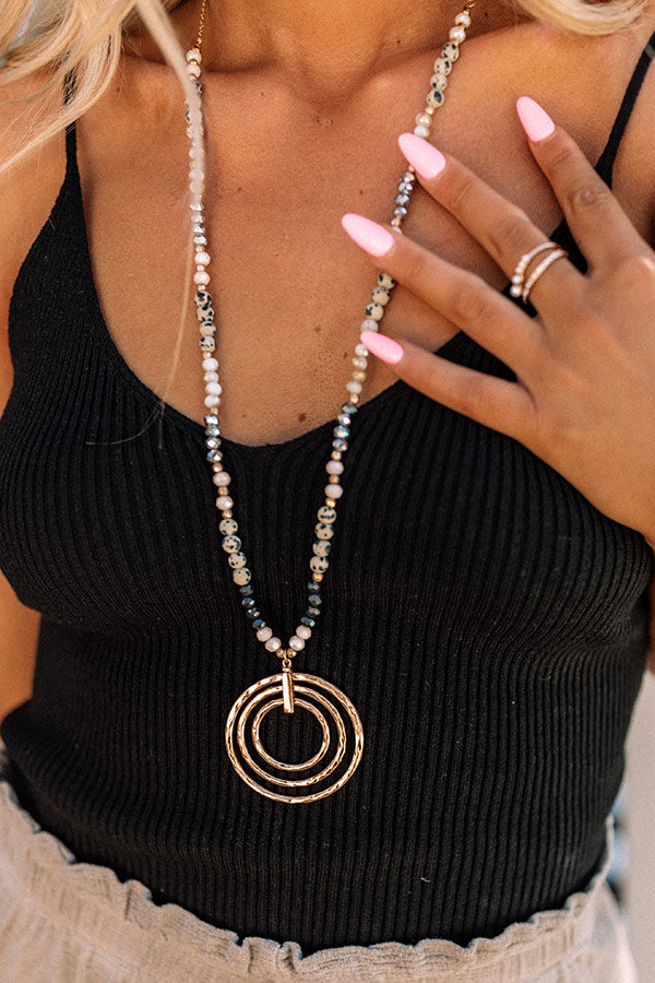 Forgotten Paradise Semi Precious Necklace In Grey Image - 3