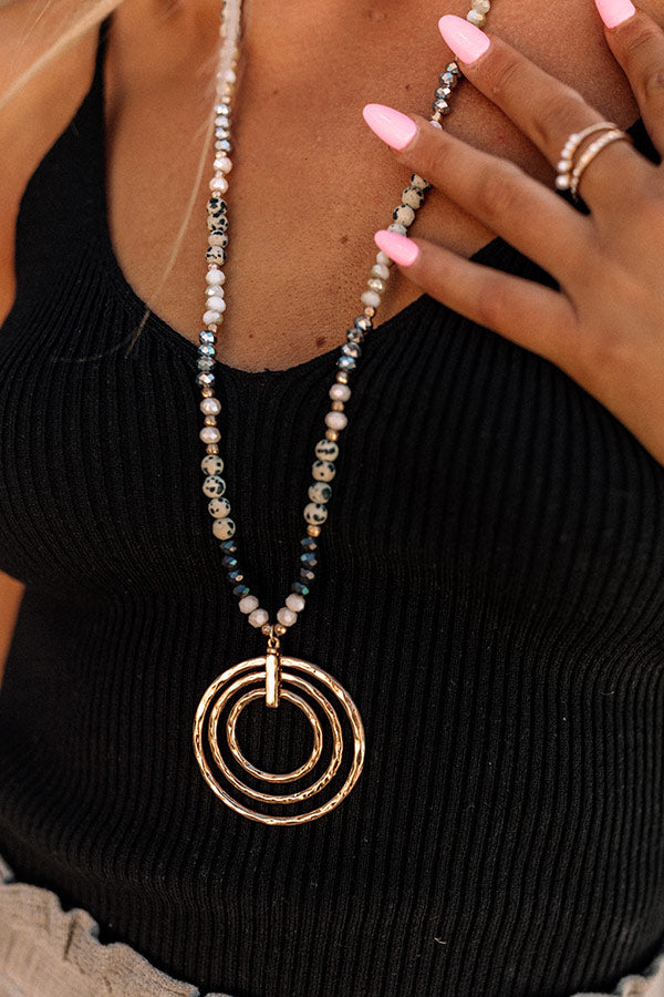 Forgotten Paradise Semi Precious Necklace In Grey Image - 1