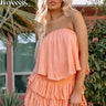 Cool Sea Breeze Satin Romper In Peach Image - 1