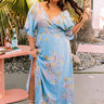 Feeling Decadent Floral Maxi Dress in Sky Blue Curves Image - 1
