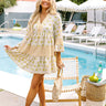 Beyond Chic Babydoll Dress In Lime Punch Image - 1