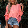 Appreciate You Shift Top in Bright Coral Image - 1