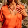 Mezcal Margs Layered Necklace In Tangerine Image - 1