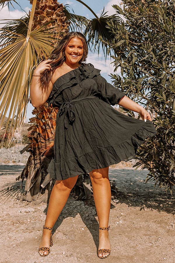 Sassy Mood One Shoulder Dress In Black Image - 1