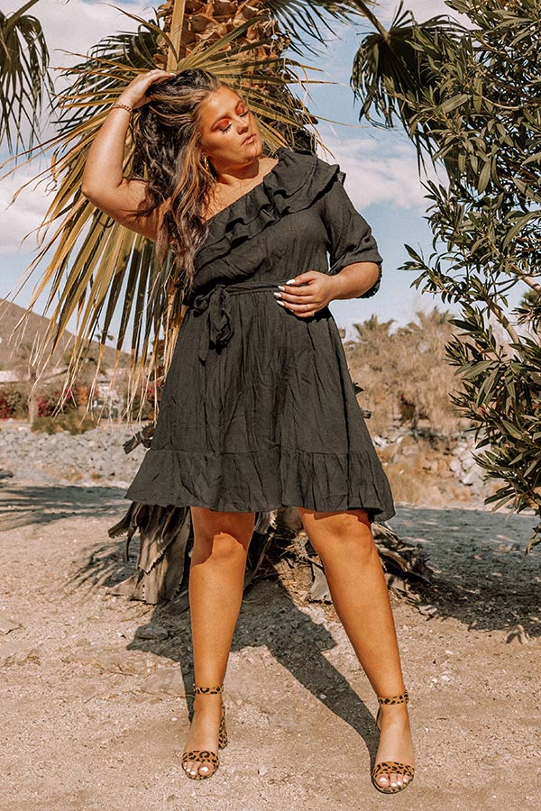 Sassy Mood One Shoulder Dress In Black Image - 2