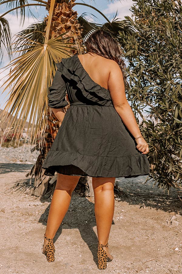 Sassy Mood One Shoulder Dress In Black Image - 4