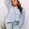Fashionable Favor Shift Top In Sky Blue Curves Image - 1