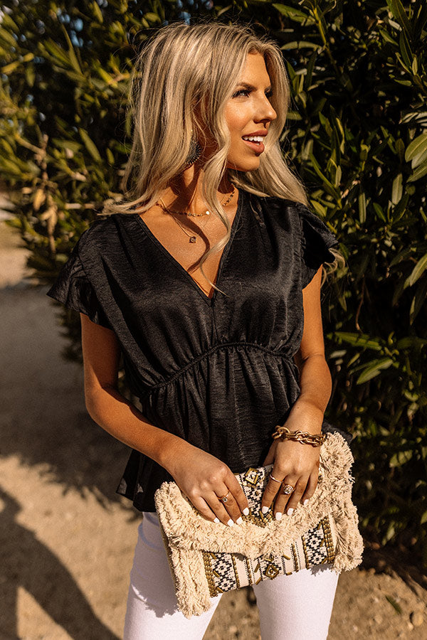 Blissful Moment Babydoll Top In Black Image - 3