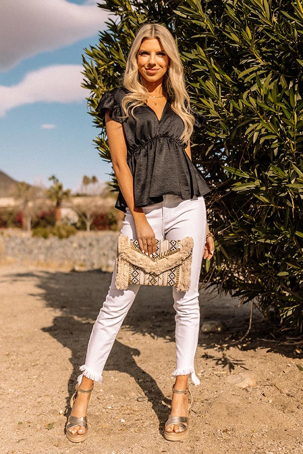 Blissful Moment Babydoll Top In Black Image - 2