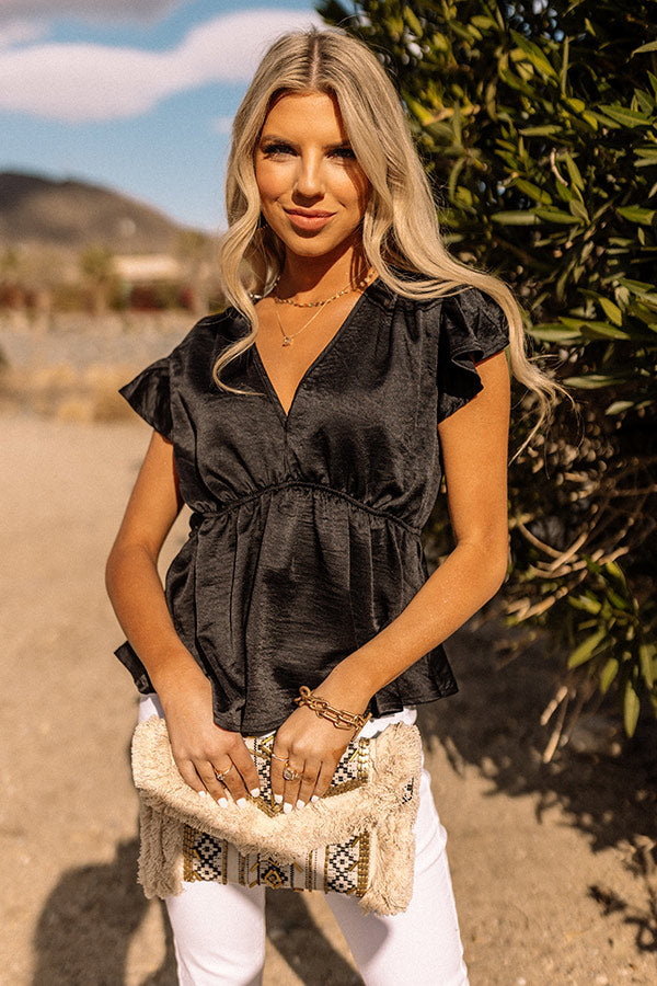 Blissful Moment Babydoll Top In Black Image - 1