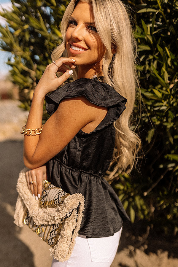 Blissful Moment Babydoll Top In Black Image - 4