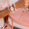 Here to Party Semi Precious Bracelet Set in White Image - 1