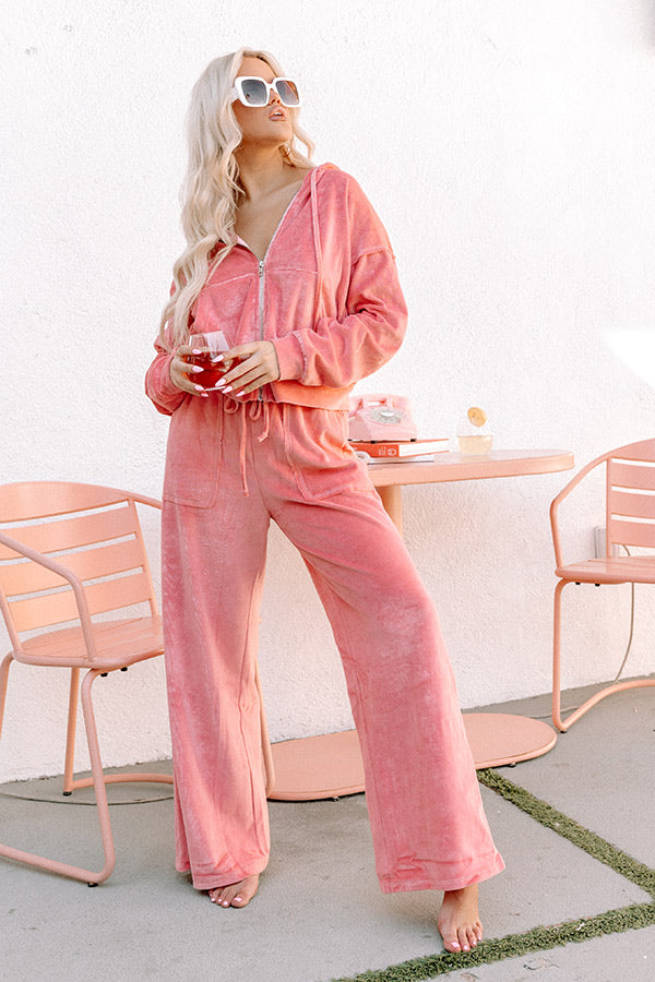 Flying To France Velour Pants Image - 4