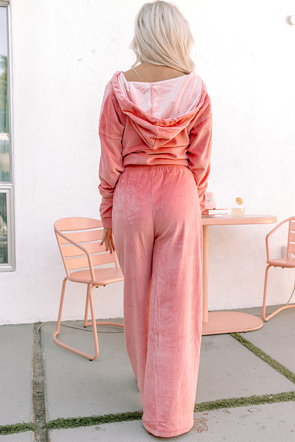 Flying To France Velour Pants Image - 5