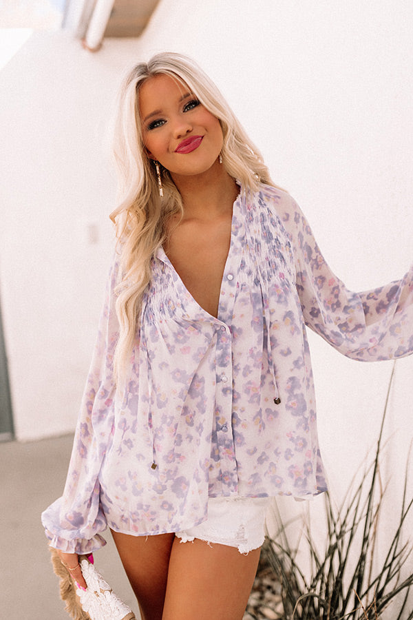 Bloom Town Shift Top In Lavender