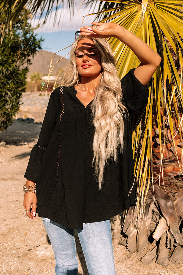 Hear The Music Shift Top In Black Image - 3