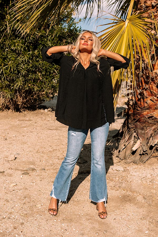 Hear The Music Shift Top In Black Image - 5