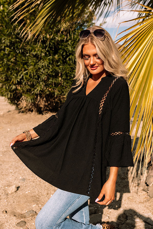 Hear The Music Shift Top In Black Image - 4