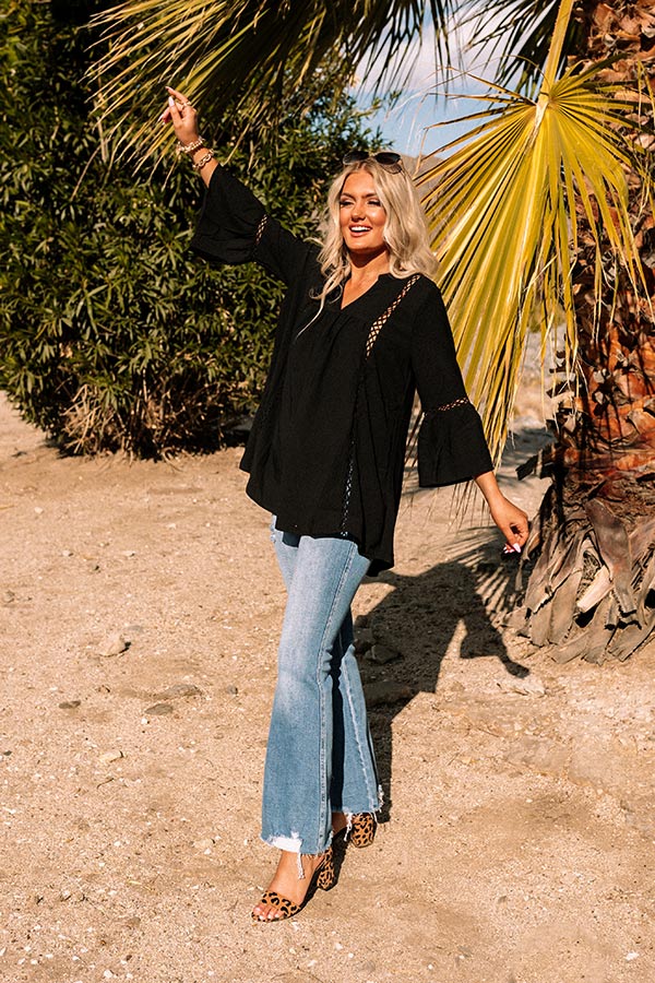 Hear The Music Shift Top In Black Image - 1