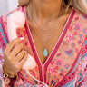 High Noon Semi Precious Layered Necklace In Aqua Image - 1