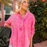 Sailing Away Waffle Knit Top In Pink Image - 1