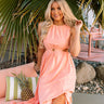 Charming Retreat Cut-Out Maxi In Peach Image - 1