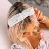 Coastal Effect Woven Headband In White Image - 1