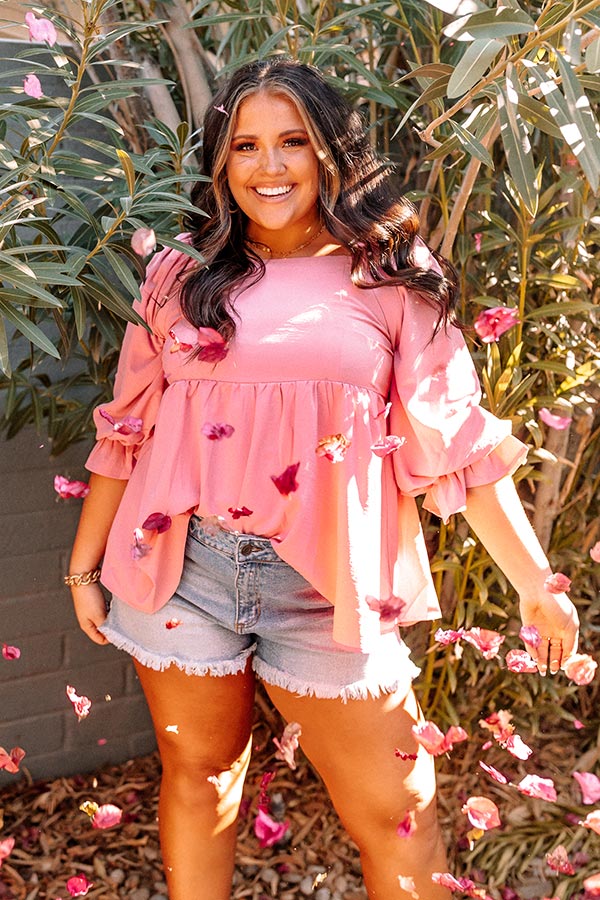 Weekly Date Shift Top In Blush Curves