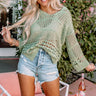 On The Verge Knit Top In Pear Image - 1